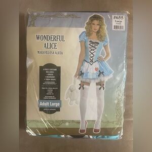 Wonderful Alice Costume - Large - Dress Size 10-12 Blue